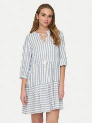ONLY Sukienka letnia Kaya 15220521 Niebieski Regular Fit. Niebieskie sukienki damskie Only, na lato, xs, bez wzorów, z wiskozy, bez kołnierzyka, bez ramiączek. Za 109.99 zł.