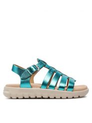 Geox Sandały J Sandal Soleima Gir J35GSB 000CF C3035 M Zielony. Zielone sandały dziewczęce Geox, ze skóry, bez zapięcia. Za 159.99 zł.