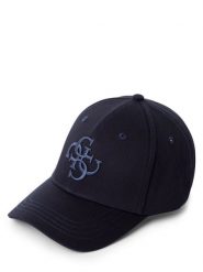 GUESS czapka z daszkiem Mężczyźni Bawełna niebieski, ONE SIZE. Niebieskie czapki męskie Guess, z aplikacjami, z bawełny, klasyczne. Za 169.95 zł.