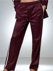 Spodnie dresowe - bordowy. Czerwone spodnie sportowe damskie Sinsay, l, z dresówki. Za 59.99 zł.