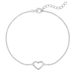 Rafaela Donata Bransoletka Serce Srebro wysokiej próby Srebrny Bransoletki 1 ct Damski. Szare bransoletki damskie Rafaela Donata, srebrne. Za 169.99 zł.