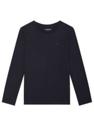 Tommy Hilfiger Bluzka KB0KB04141 D Granatowy Long Sleeve. Niebieskie t-shirty chłopięce Tommy Hilfiger, bez wzorów, z bawełny, bez ramiączek. Za 99.99 zł.
