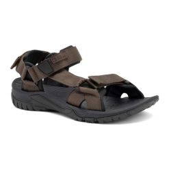 Sandały męskie Jack Wolfskin Lakewood Ride. Brązowe sandały męskie Jack Wolfskin, bez zapięcia. Za 249.99 zł.