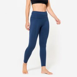 Legginsy do jogi damskie Kimjaly. Niebieskie legginsy damskie KIMJALY, s, bez wzorów, z bawełny. Za 89.99 zł.