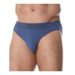 Slipy męskie bawełniane Brubeck COMFORT COTTON. Niebieskie slipki męskie Brubeck, bez wzorów, z bawełny. Za 41.99 zł.