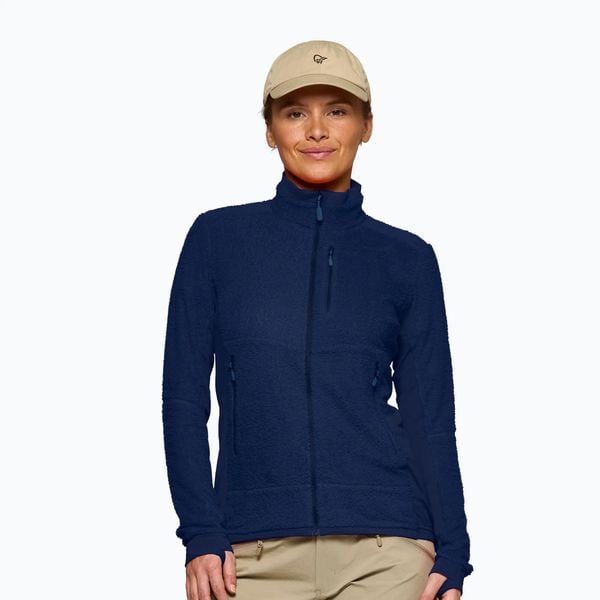 Bluza polarowa damska NORRONA Falketind Warm1 Active. Niebieskie bluzy bez kaptura damskie NORRONA, l, z elastanu. Za 769.99 zł.