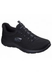 Buty sportowe damskie Skechers Summits summer Blush. Czarne buty sportowe na co dzień damskie Skechers, bez wzorów, z materiału. Za 278.45 zł.