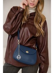 Mia Tomazzi Skórzana torebka "Evaristo" w kolorze granatowym - 23 x 16 x 6 cm rozmiar: onesize. Niebieskie torebki klasyczne damskie Mia Tomazzi, bez wzorów, z materiału, bez dodatków. Za 217.99 zł.