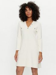 TWINSET Sukienka dzianinowa 241TP3094 Écru Regular Fit. Sukienki damskie Twinset, xl, bez wzorów, z dzianiny, bez kołnierzyka, bez ramiączek. Za 579.99 zł.