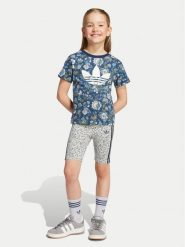 Adidas Komplet t-shirt i spodenki Liberty London JV7722 Granatowy Slim Fit. Niebieskie koszulki dziewczęce Adidas, bez wzorów, z bawełny, bez ramiączek. Za 179.99 zł.
