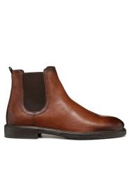 Geox Sztyblety U Tiberio U46G5A 000JD C6001 Brązowy. Brązowe sztyblety męskie Geox, z materiału, bez zapięcia. Za 379.99 zł.