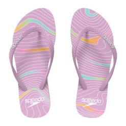 Klapki japonki damskie Speedo Flip Flop. Czerwone klapki damskie Speedo, bez wzorów, bez obcasa. Za 69.99 zł.
