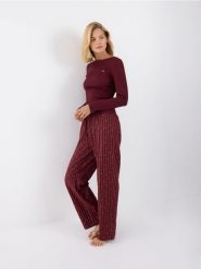 Dwuczęściowa piżama z bawełny - ciemnofioletowy. Fioletowe piżamy damskie Reserved, l, bez wzorów, z bawełny, bez ramiączek. Za 149.99 zł.
