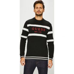 Guess Jeans - Bluza Jack. Czarne bluzy bez kaptura męskie Guess Jeans, l, z bawełny. W wyprzedaży za 219.90 zł.