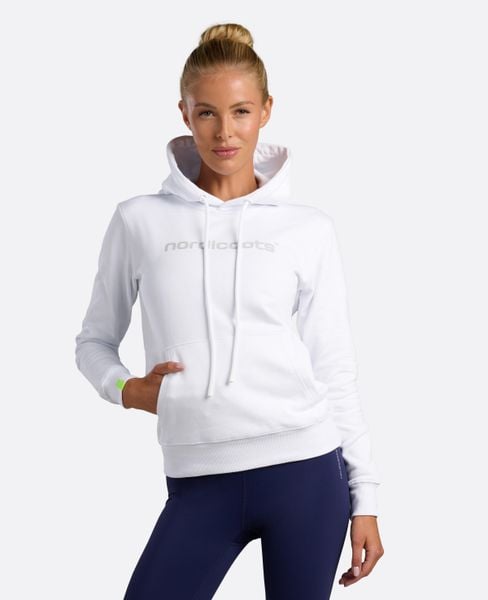Bluza z kapturem damska Off Court. Białe bluzy z kapturem damskie NORDICDOTS, z bawełny. Za 275.00 zł.