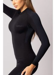 Spaio Koszulka termiczna "Fierce" w kolorze czarnym rozmiar: M. Czarne bluzki sportowe damskie Spaio, m, bez wzorów, z materiału, bez ramiączek. Za 200.60 zł.