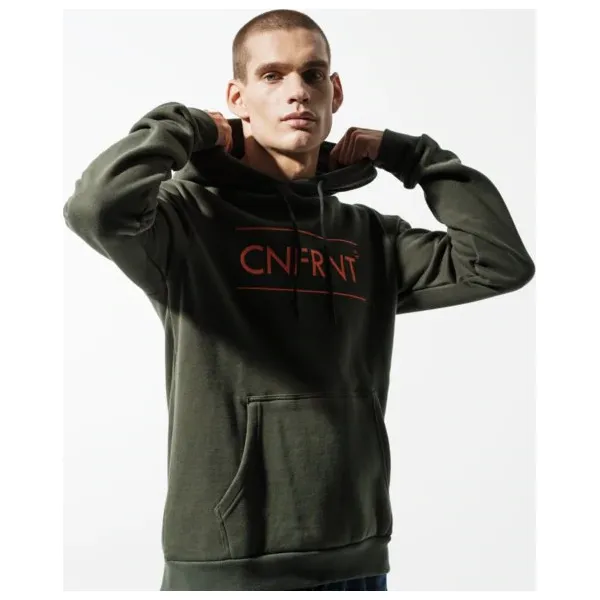 Confront Bluza Z Kapturem Essential Khk Hoody , khaki, rozmiar M. Brązowe bluzy z kapturem męskie Confront, m, z bawełny. Za 179.99 zł.