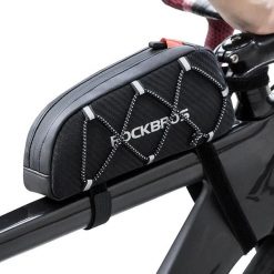 Torba rowerowa na ramę Rockbros 0,9L wodoodporna. Czarne torebki klasyczne damskie ROCKBROS, bez wzorów, z materiału, bez dodatków. Za 79.99 zł.