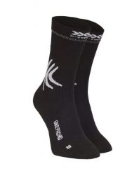 Skarpety rowerowe X-Socks Bike Pro Mid 4.0. Czarne skarpetki damskie X-Socks, bez wzorów, z materiału. Za 84.00 zł.