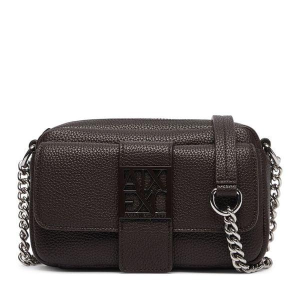 Torebka Armani Exchange. Brązowe listonoszki damskie Armani Exchange, bez wzorów, bez dodatków. Za 564.99 zł.