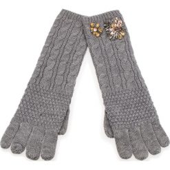 Rękawiczki Damskie TWINSET - Guanti OA8T6A Grigio Medio Melange 0082M. Szare rękawiczki damskie Twinset, bez wzorów, z materiału. W wyprzedaży za 239.00 zł.