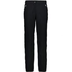 Spodnie damskie narciarskie CMP 3W18596CF. Czarne spodnie materiałowe damskie CMP, bez wzorów, z materiału, sportowe. Za 349.99 zł.