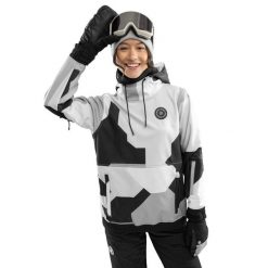 Kurtka snowboardowa damska W1-W Tibet. Szare kurtki damskie SIROKO, xs, bez wzorów, z softshellu, bez kaptura, narciarskie. Za 296.00 zł.