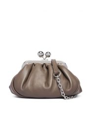 Weekend Max Mara Torebka Nembi 2625516104600 Khaki. Brązowe torebki klasyczne damskie Weekend Max Mara, bez wzorów, ze skóry, bez dodatków. Za 1,239.00 zł.