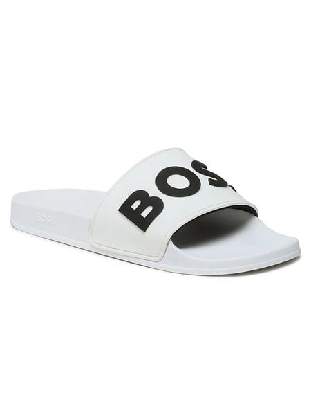 Hugo Boss Klapki w kolorze białym rozmiar: 44. Białe klapki i japonki męskie Hugo Boss. Za 230.95 zł.