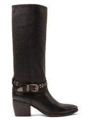 Lazamani Skórzane kozaki w kolorze czarnym rozmiar: 36. Czarne kozaki damskie Lazamani, bez obcasa. Za 448.99 zł.