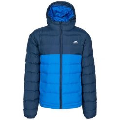 Kurtka Męska Oskar Ocieplana. Niebieskie kurtki męskie Trespass, l, bez wzorów, z materiału, z kapturem. Za 214.99 zł.
