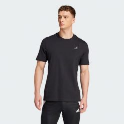 Koszulka Copa Signature Graphic. Czarne t-shirty sportowe męskie Adidas, s, z bawełny, bez ramiączek, do piłki nożnej. W wyprzedaży za 103.35 zł.