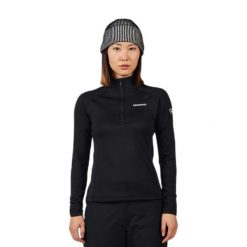 Kurtka narciarska 1/4 Zip damska Rossignol Blackside MIX. Czarne kurtki damskie Rossignol, na zimę, bez wzorów, bez kaptura. Za 554.00 zł.
