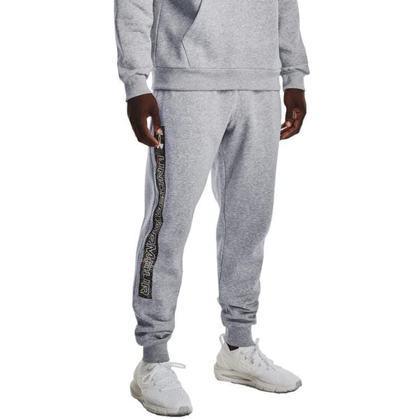 Spodnie sportowe męskie Under Armour Rival. Szare spodnie dresowe męskie Under Armour, z dresówki. Za 149.99 zł.