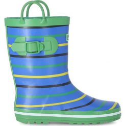 Kalosze "Splash II" w kolorze błękitno-zielonym. Niebieskie kalosze chłopięce Trespass Kids. W wyprzedaży za 65.95 zł.
