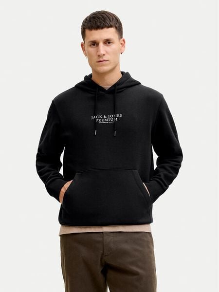 Jack & Jones Bluza Archie 12216335 Czarny Regular Fit. Czarne bluzy bez kaptura męskie Jack & Jones, m, z syntetyku. Za 209.99 zł.