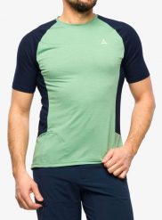 Koszulka na rower męska Schoffel Shirt Auvergne. Zielone t-shirty sportowe męskie Schöffel, m, z bawełny, bez ramiączek, rowerowe. Za 197.99 zł.