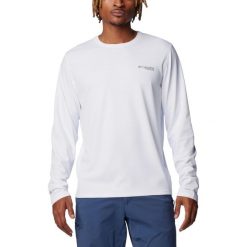 Koszulka sportowa męska Columbia Summit Valley Long Sleeve Crew z długim rękawem. Białe t-shirty sportowe męskie Columbia, m, z poliesteru, bez ramiączek, na fitness i siłownię. Za 269.00 zł.