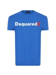 Dsquared² T-shirt w kolorze niebieskim rozmiar: XXL. Niebieskie t-shirty męskie Dsquared2, xxl, bez wzorów, z bawełny, bez kołnierzyka. Za 143.56 zł.