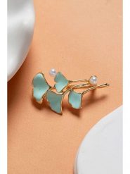 Lodie Silver Broszka w kolorze złoto-turkusowym rozmiar: onesize. Niebieskie broszki damskie Lodie Silver, z perłą, metalowe. Za 69.58 zł.