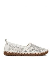 Rieker Półbuty CEO-M2851-80 Biały. Białe półbuty damskie Rieker, bez wzorów, ze skóry, bez obcasa, na płaskiej podeszwie. Za 319.99 zł.