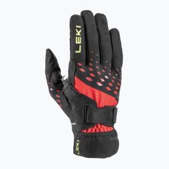 Rękawiczki do nordic walking LEKI Ultra Trail Storm Shark. Czarne rękawiczki damskie LEKI, bez wzorów. Za 386.30 zł.
