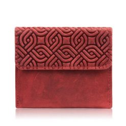 Portfel skórzany vintage Paolo Peruzzi czerwony T-114-HRD. Czerwone portfele damskie Paolo Peruzzi, bez wzorów, ze skóry. Za 69.99 zł.