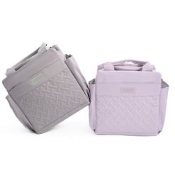 Torba termiczna lunch box damska Solier LBS02 Szara. Szare torebki klasyczne damskie bez wzorów, z materiału, pikowane, bez dodatków. Za 42.99 zł.