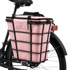 Torba rowerowa Atranvelo 25 l, różowa. Brązowe torebki klasyczne damskie ATRAN VELO, bez wzorów, bez dodatków. Za 213.45 zł.