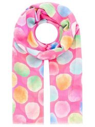 Zwillingsherz Szal-koło "Colorful dots" w kolorze jasnoróżowym ze wzorem - 180 x 98 cm rozmiar: onesize. Różowe szaliki i kominy damskie Zwillingsherz, bez wzorów, z materiału. Za 62.61 zł.