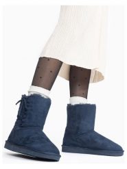 ISLAND BOOT Botki zimowe "Goldboro" w kolorze granatowym rozmiar: 36. Niebieskie botki damskie Island Boot, na zimę, z materiału, bez obcasa, bez zapięcia. Za 123.25 zł.
