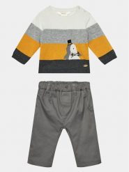 Mayoral Komplet sweter i spodnie materiałowe 2.521 Szary Regular Fit. Szare spodnie niemowlęce Mayoral, bez wzorów, z bawełny, bez kołnierzyka. Za 129.99 zł.