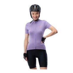 Koszulka Kolarska Damska Skuli. Fioletowe bluzki sportowe damskie RADVIK, s, bez wzorów, z elastanu, bez ramiączek. Za 265.80 zł.