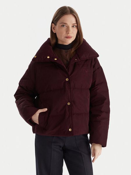 Tommy Hilfiger Kurtka puchowa WW0WW47294 Bordowy Relaxed Fit. Czerwone kurtki damskie Tommy Hilfiger, xl, bez wzorów, z puchu, bez kaptura. Za 899.99 zł.